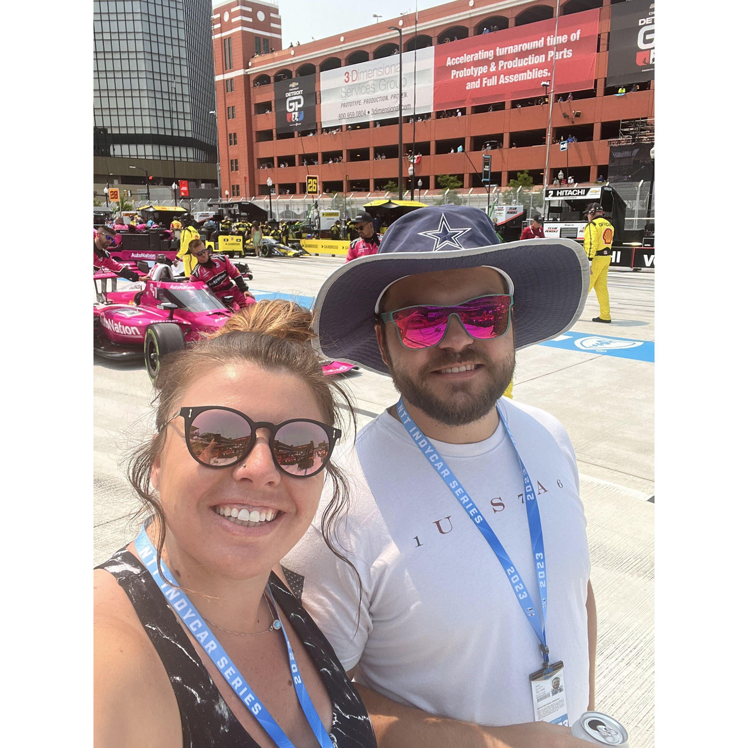 Enjoying one of our favorite things, Indycar racing.