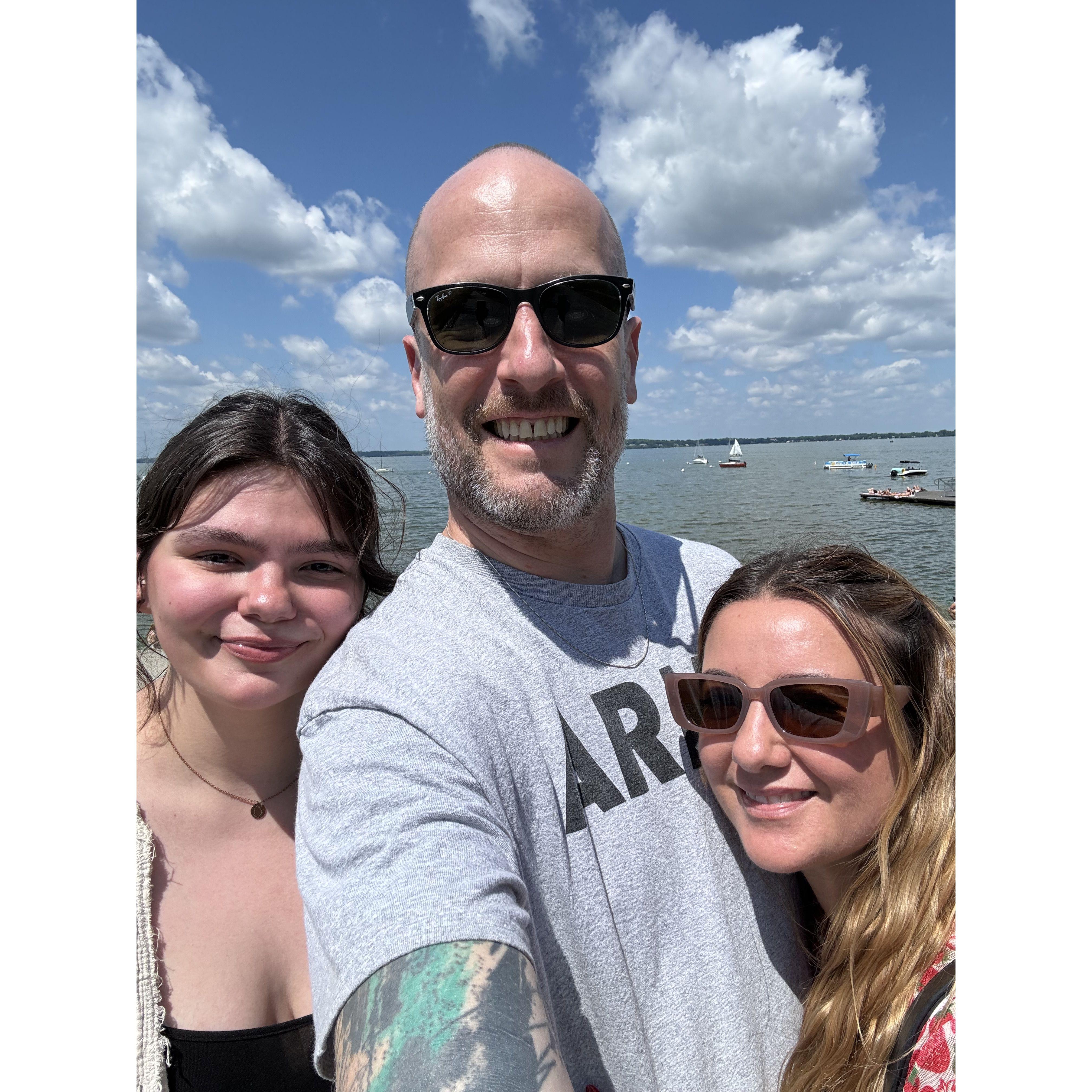 Cailan meeting Shawn's niece, Olivia, in Madison