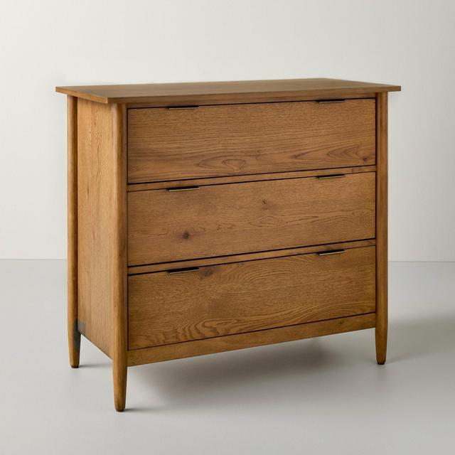 3 Drawer Modern Wood Dresser - Aged Oak - Hearth & Hand™ with Magnolia