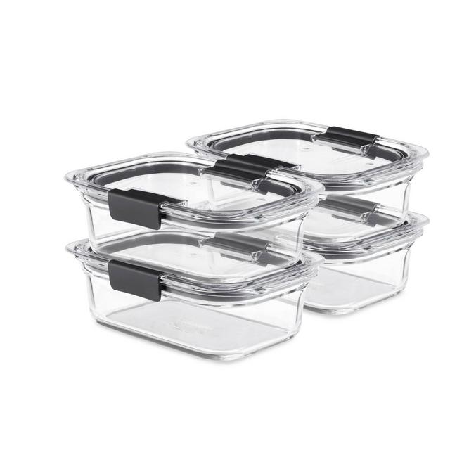 Rubbermaid 8pc Brilliance Glass Food Storage Container Set