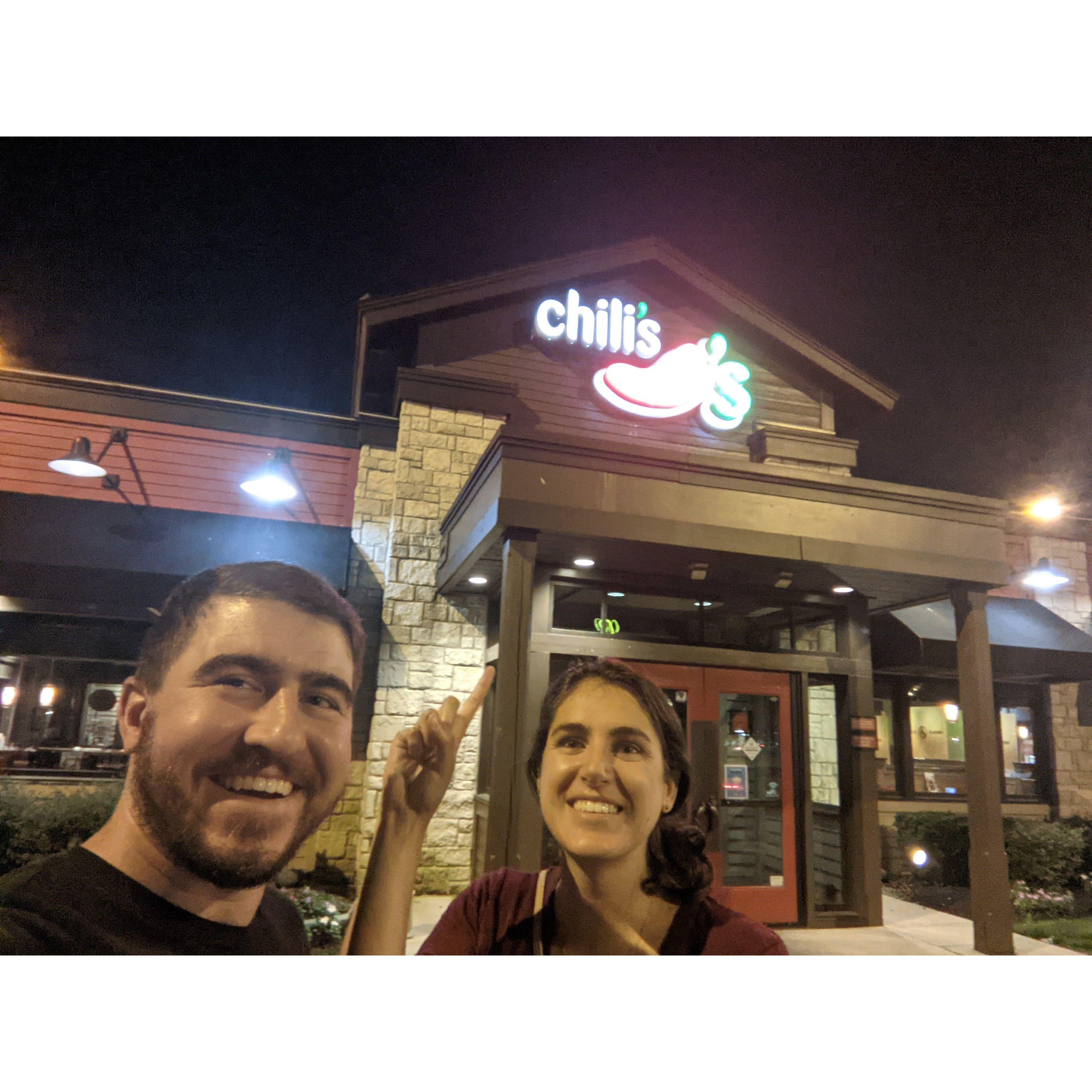 Leah's first trip to Chili's!