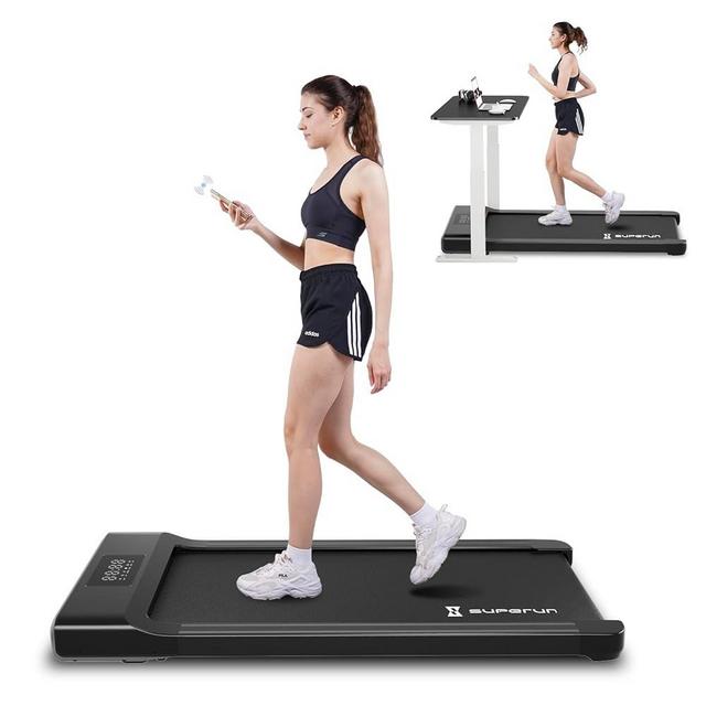 SupeRun Under Desk Treadmill, Walking Pad, Portable Treadmill with Remote Control LED Display, Quiet Walking Jogging Machine for Office Home Use