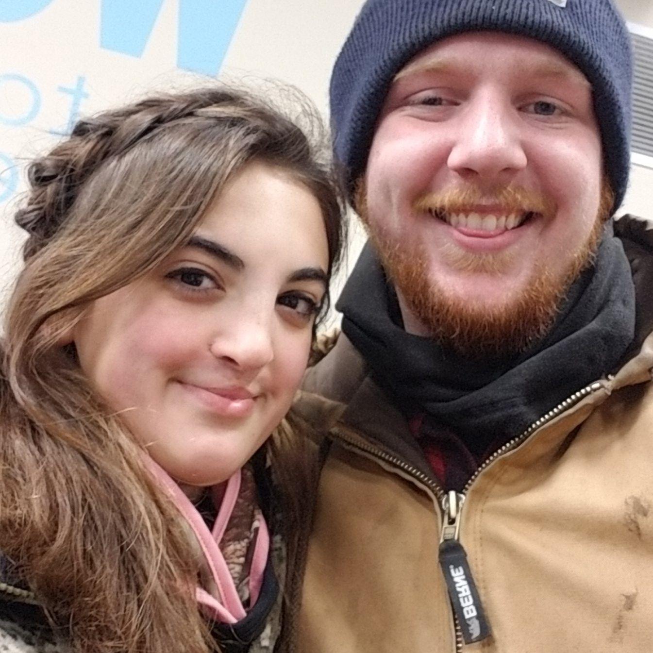Our one year anniversary spent in Sioux City sledding and ice skating!