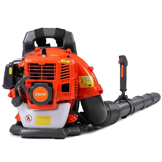 EIDOWA 52 CC Gas Powered Backpack Leaf Blower – 550 CFM 230 MPH High-Power Airflow – Lightweight Low-Vibration Harness & 1 L Tank – Quick-Start Gas Blower Clears Leaves, Debris & Snow Fast (E431)