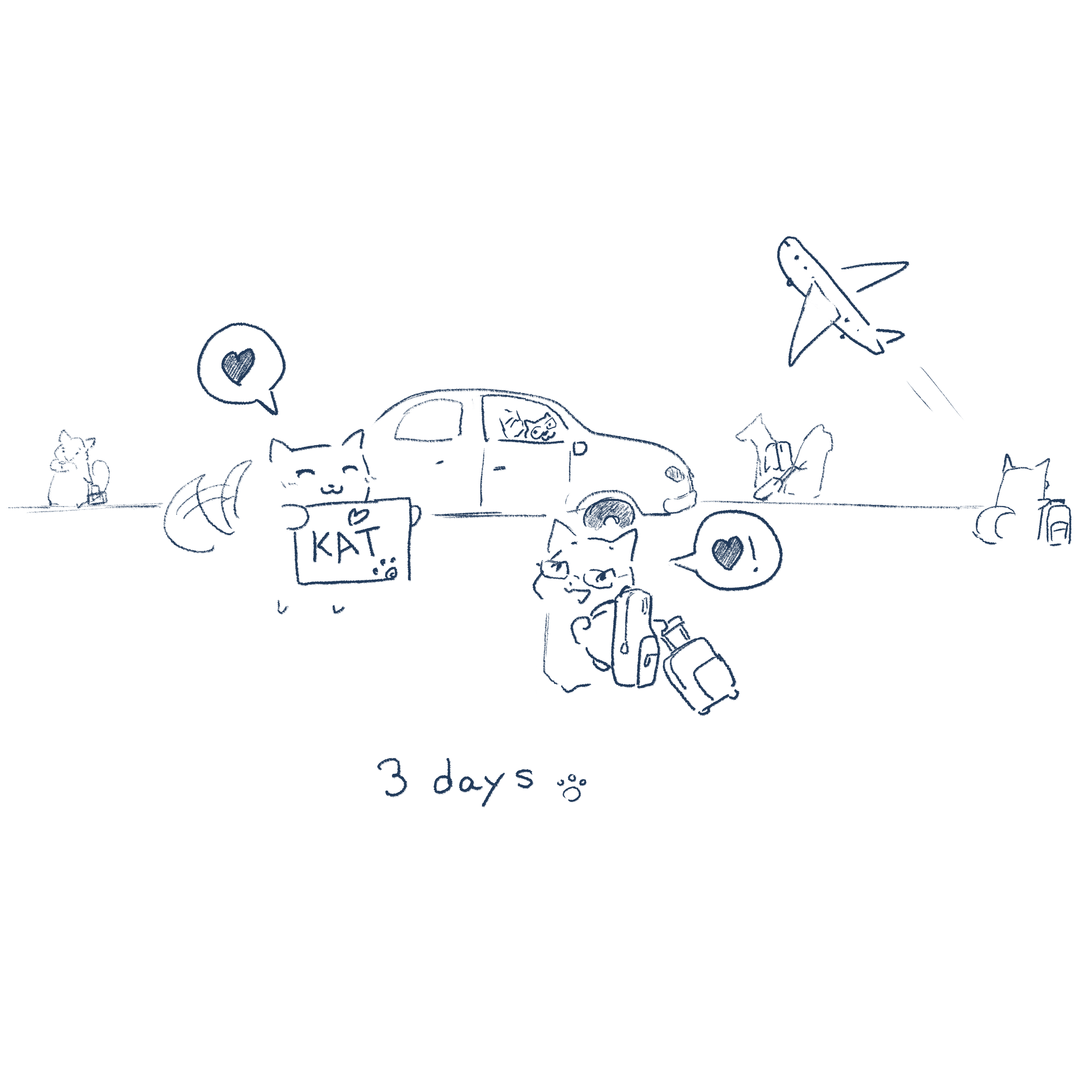 I made this for Edward before he picked me up at the airport. I was so looking forward to it! / Dessin fait pour Edward avant qu'il vienne me chercher à l'aéroport. J'avais tellement hâte de le voir!