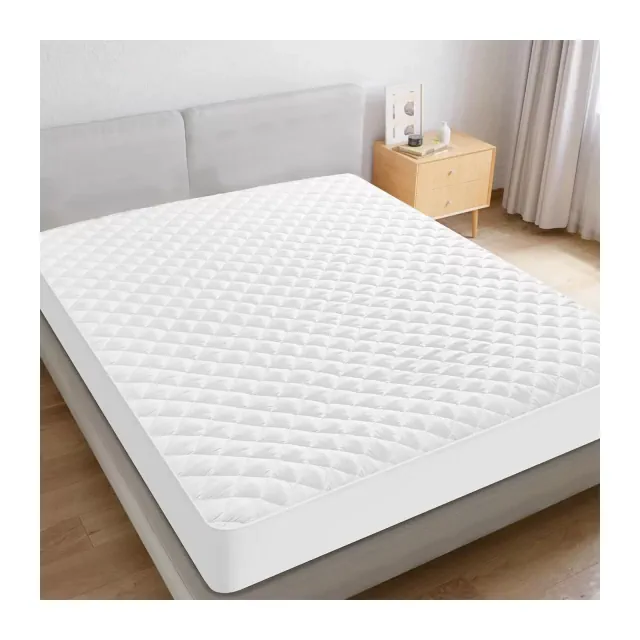 HYLEORY Full Size Waterproof Mattress Pad Protector, Up to 21" Deep Pocket, White