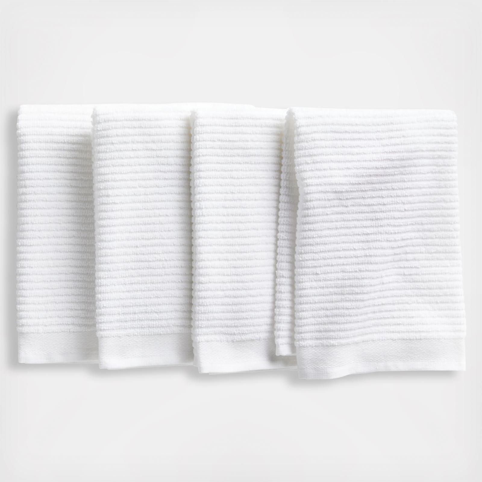 Crate and Barrel, Ribbed Bar Mop Organic Cotton Dish Towels, Set of 4