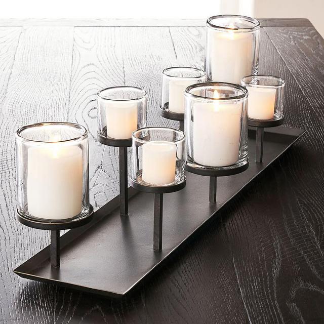 Draper Multi Pillar Candle Centerpiece, Bronze