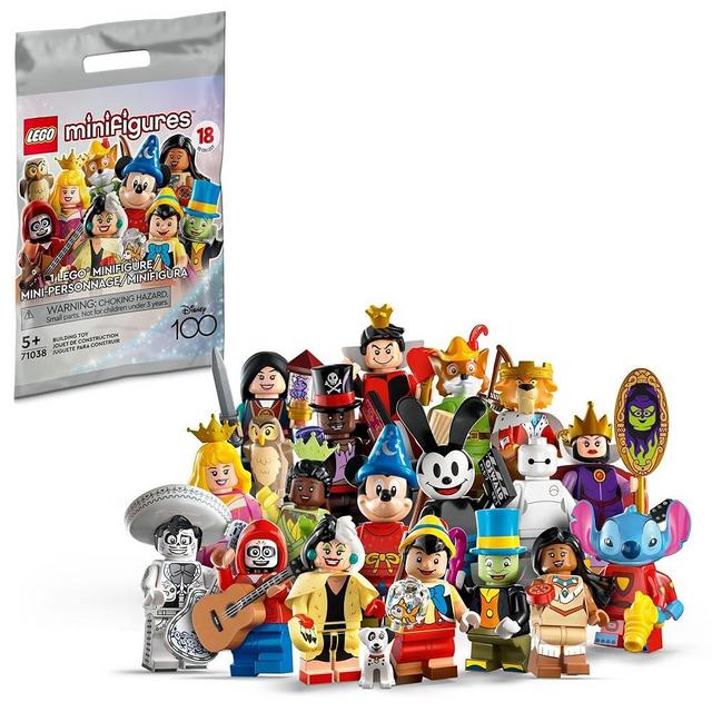 LEGO Minifigures Disney 100 71038, Limited Edition Collectible Figures for Disney 100 Celebration, Gift to Encourage Kids Ages 5+ to Enjoy Independent Play (1 of 18 Bags to Collect)