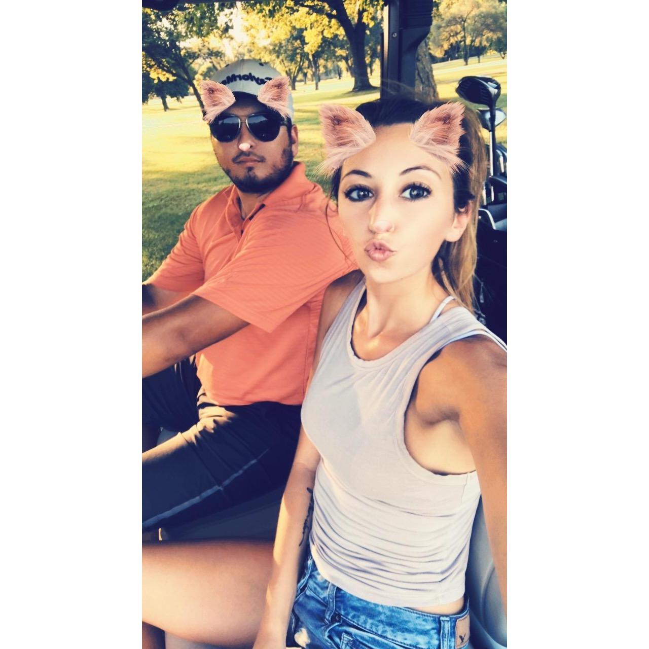 I like watching him golf!