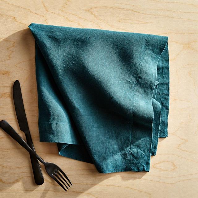 Helena Teal Linen Napkin