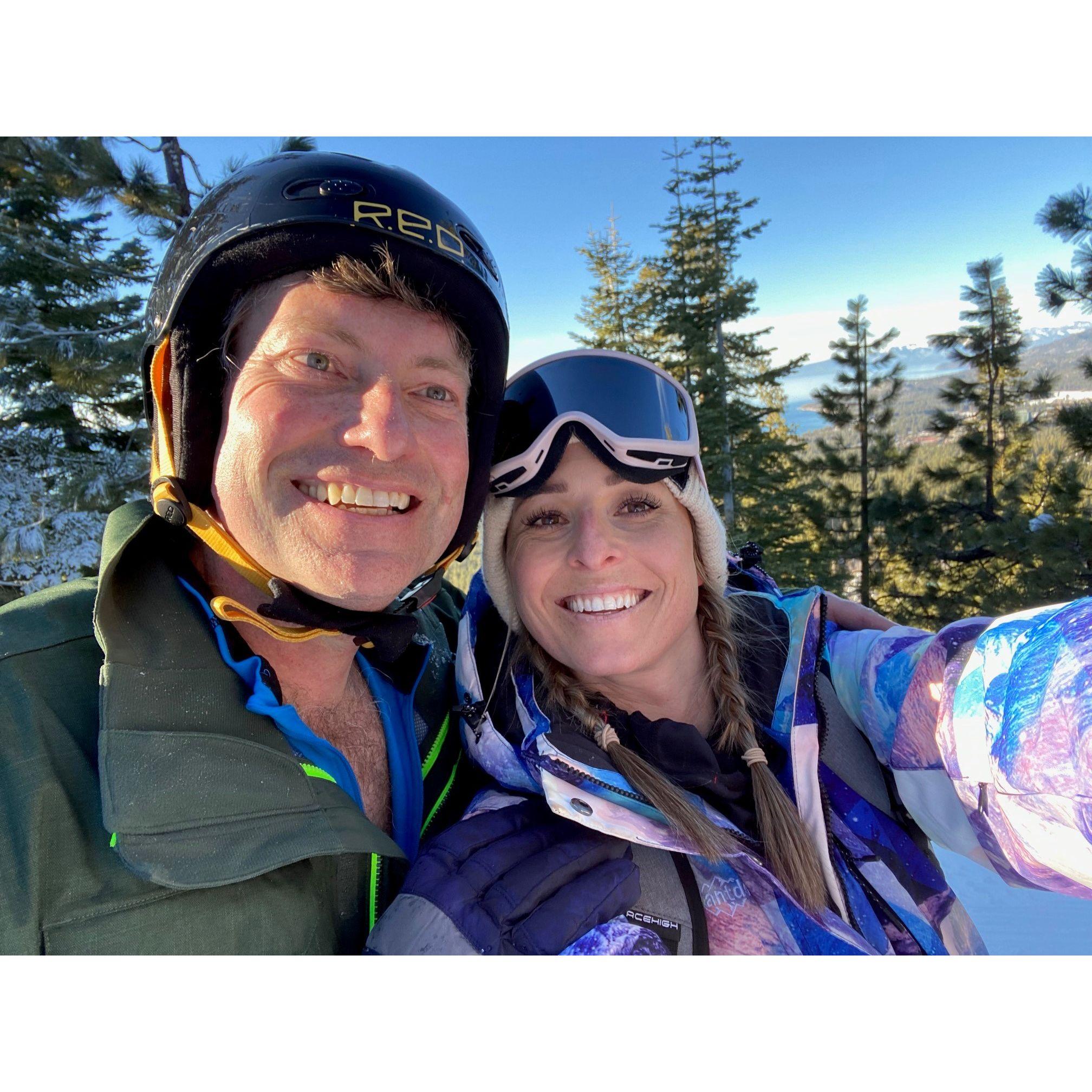 Just before Bob starfish spun down 600 feet of vertical at Heavenly, Tahoe - Winter 2022