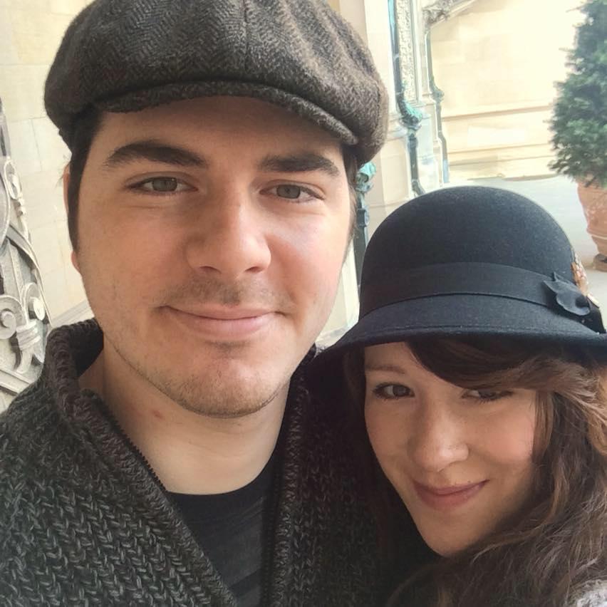 Sporting our snazzy hats at the Biltmore