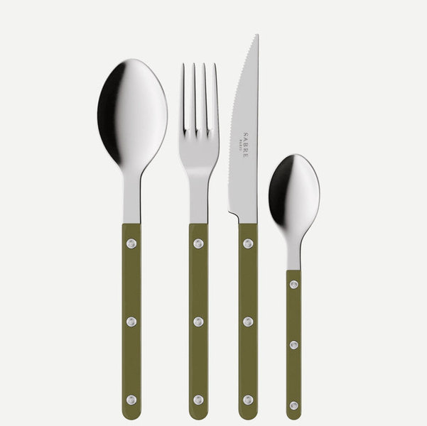 Bistrot Solid, Green fern - 24 pieces cutlery set