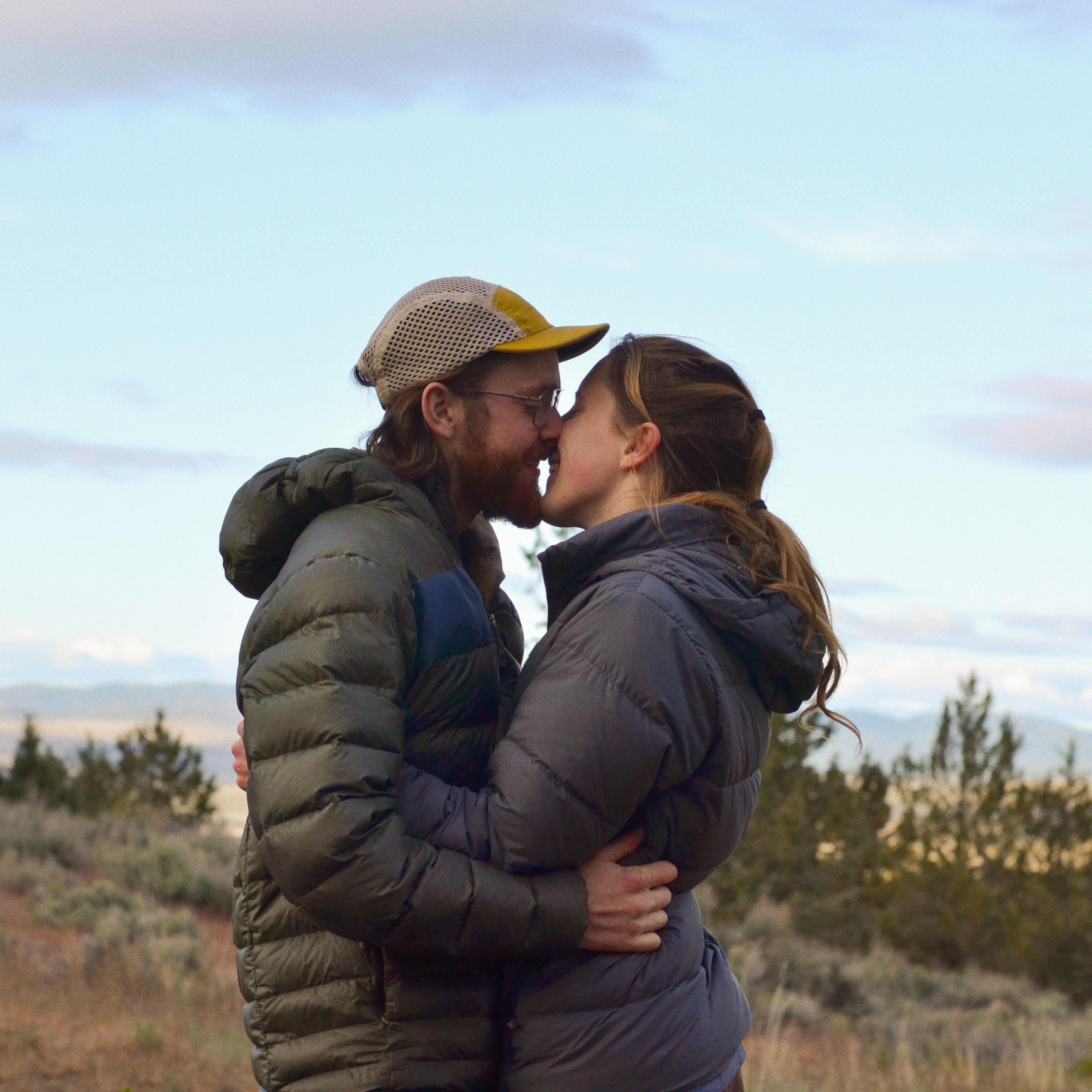 Celebrating our two year anniversary on a camping trip.