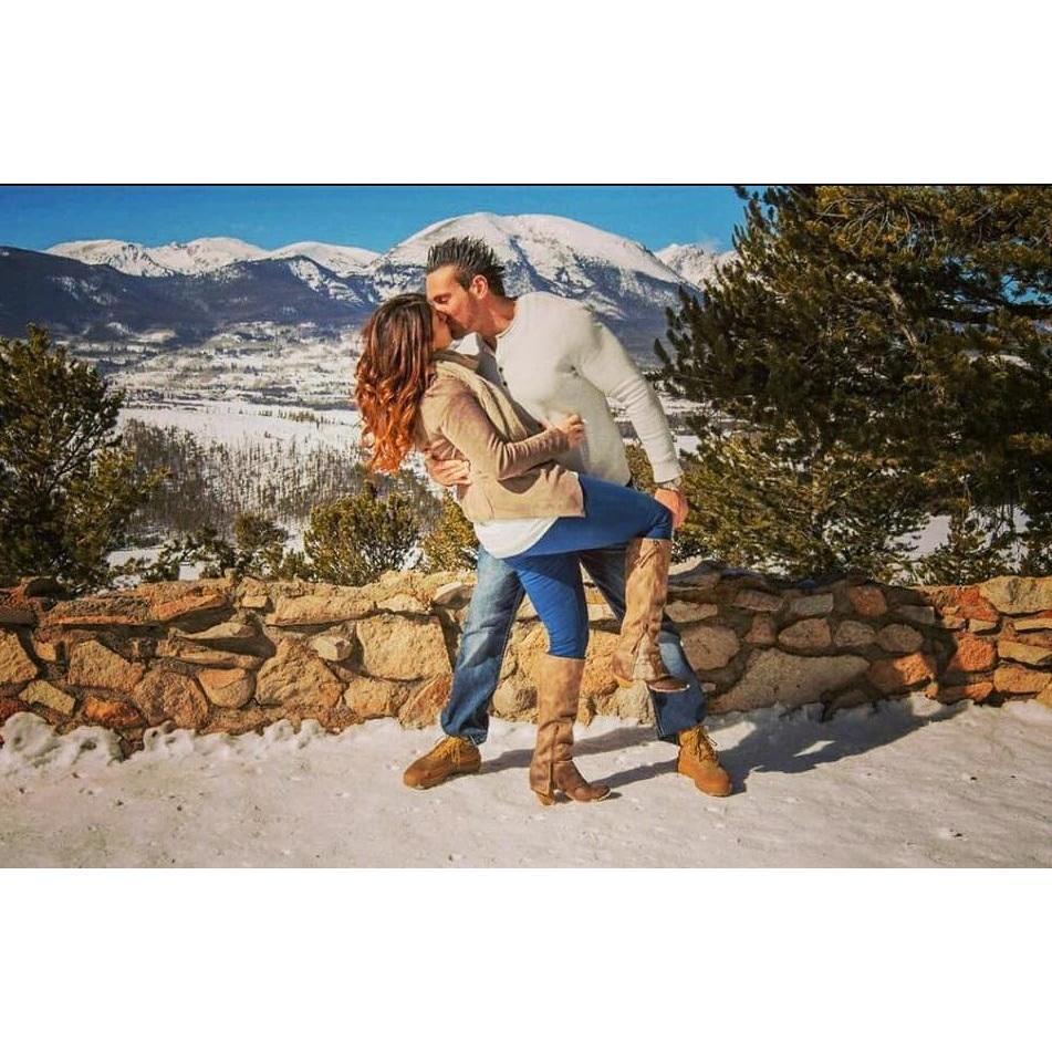Took a break on our ski trip to get our engagement photos done with the beautiful scenery in Breckenridge Colorado
