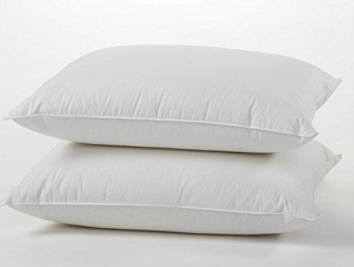 East Coast Bedding Premium Quality European 800 Fill Power 100% White Goose Down Pillow Set – 100% Luxury Cotton Sateen Shell – Set Of Two Pillows (King)