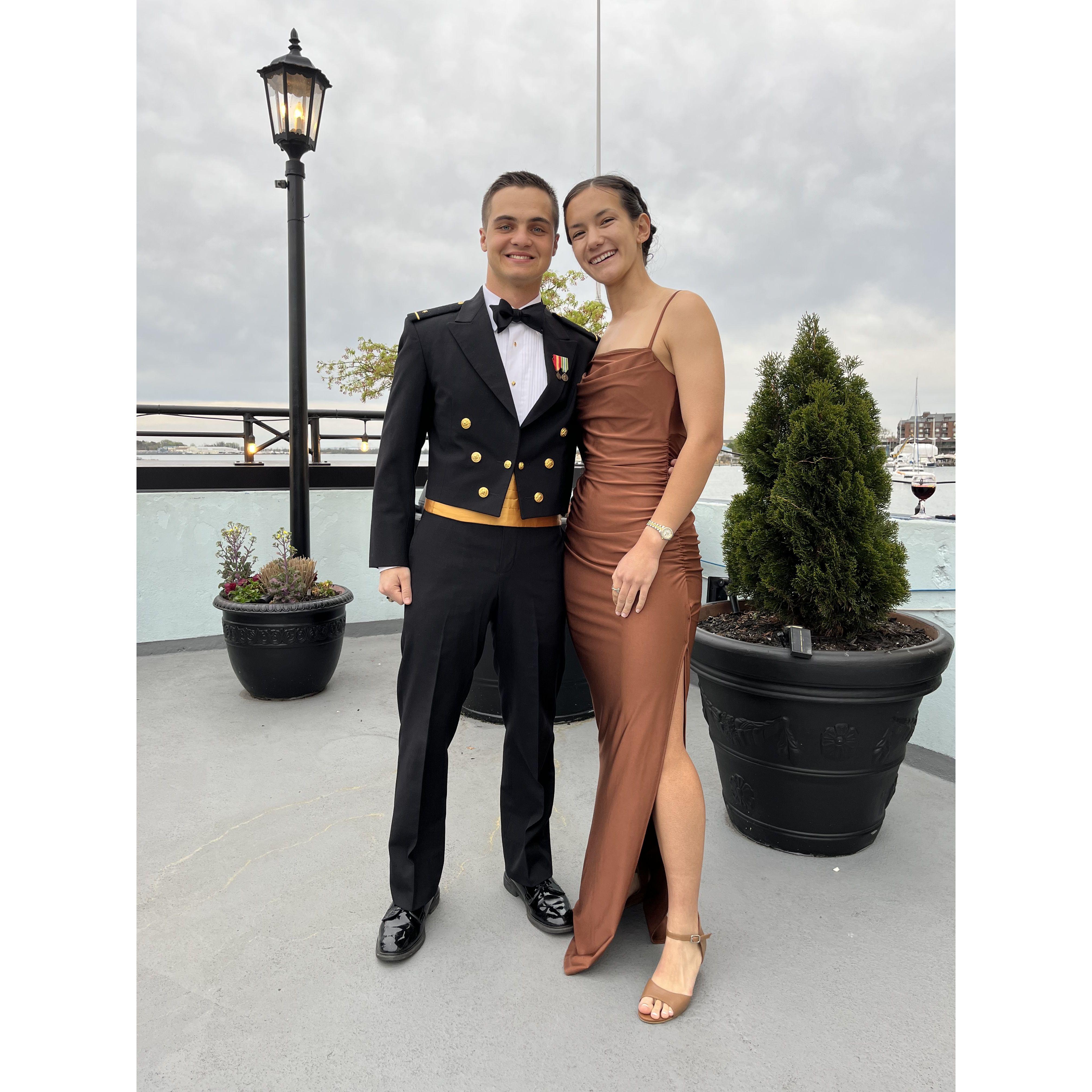 Veronica always loved a man in uniform, even if it is a Navy one. She enjoyed the chance to pretend to be a civilian girlfriend at Jonathan's dining out.