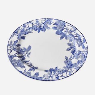 Arbor Blue Rimmed Oval Platter