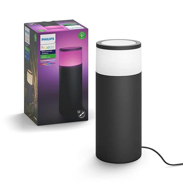 Philips Hue Calla White & Color Ambiance Outdoor Smart Pathway light extension (Hue Hub & Base Kit), 1 Hue White & Color Pathway light + mounting kit, Works with Alexa, HomeKit & Google Assistant