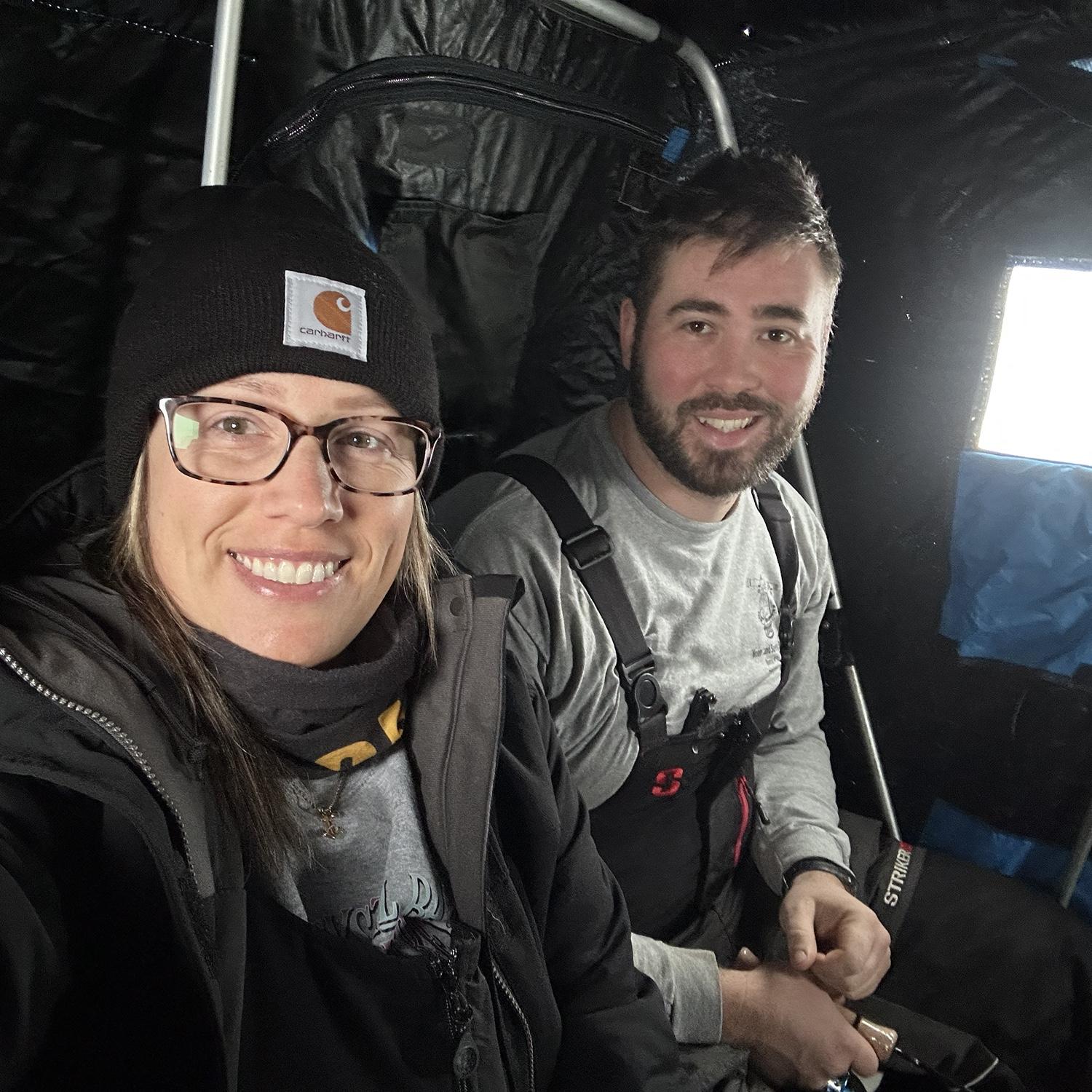 Ashley’s first time ice fishing!