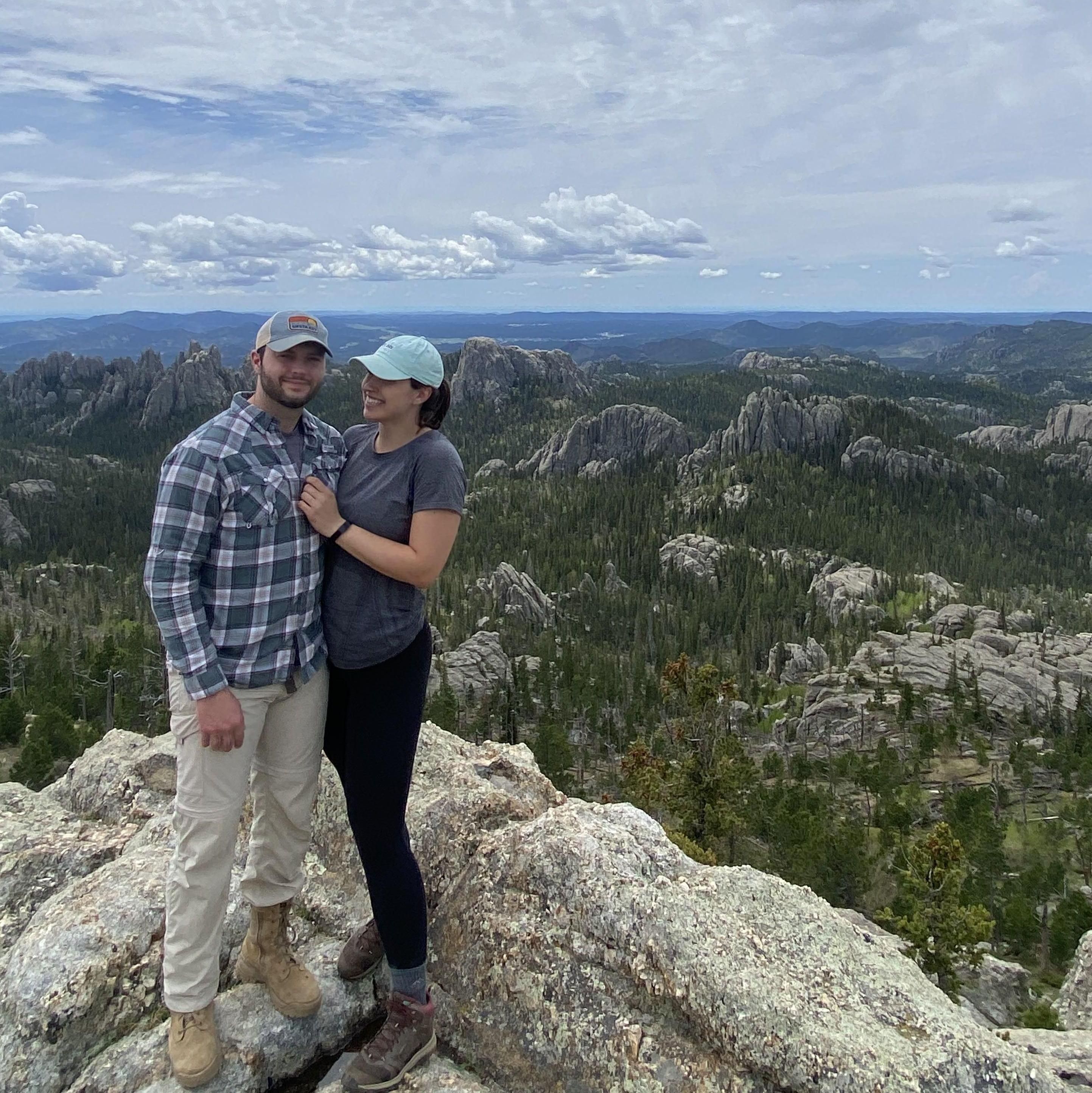 Hiking in the Black Hills, South Dakota in May 2023.