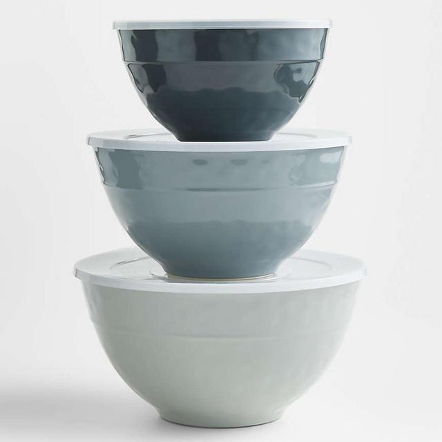 Orabel Melamine Mixing Bowls with Lids, Set of 3