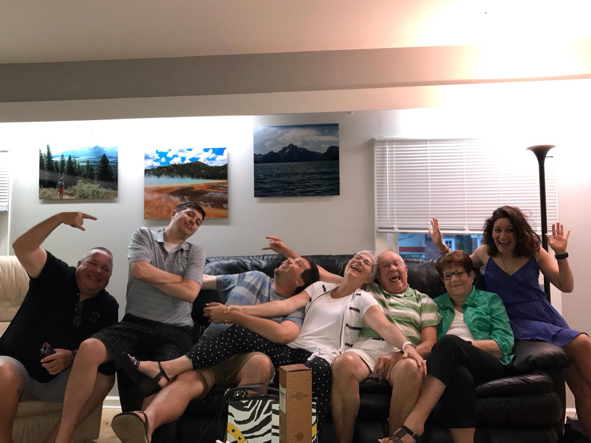 With Mike's family