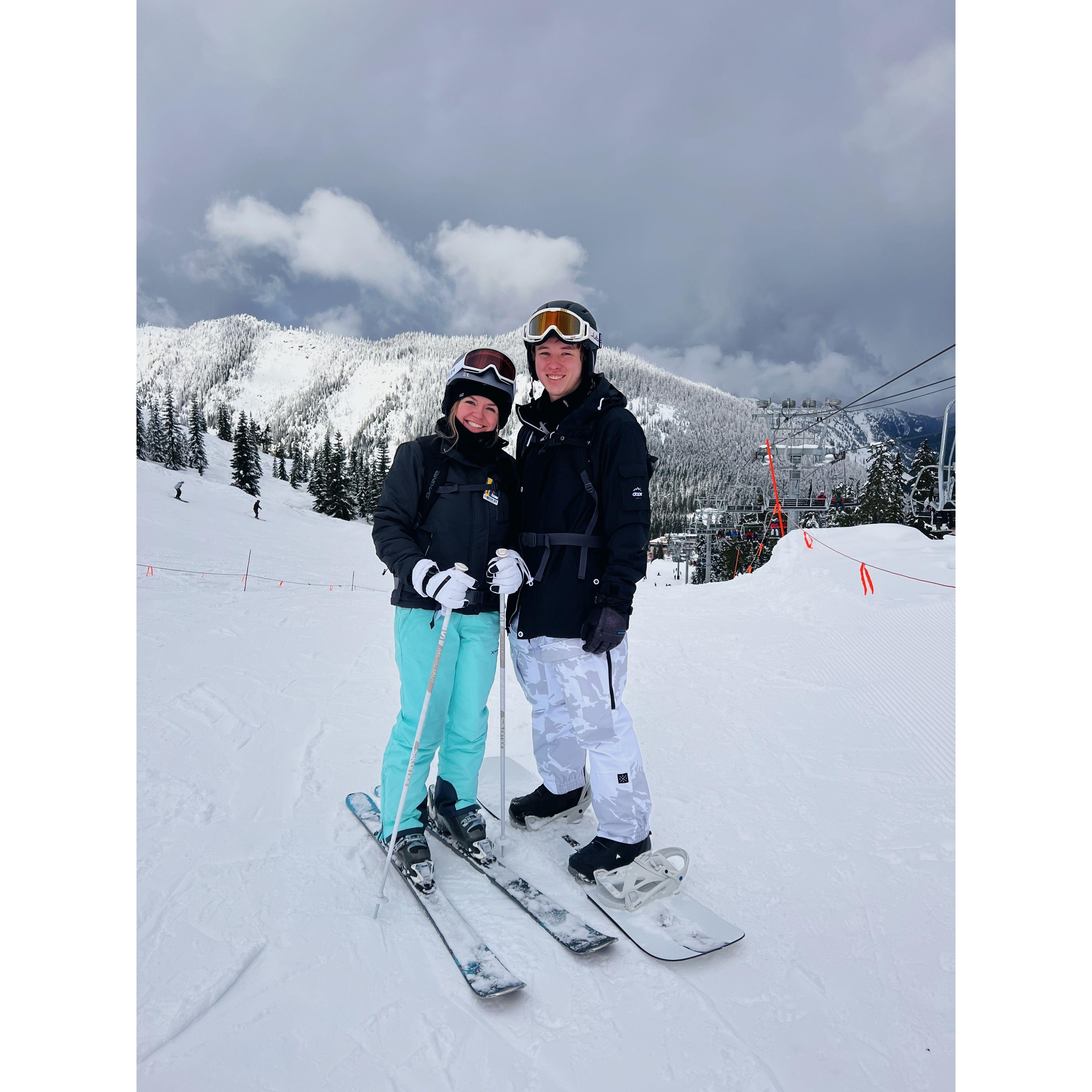 Being on the mountain together is our favorite place to be.