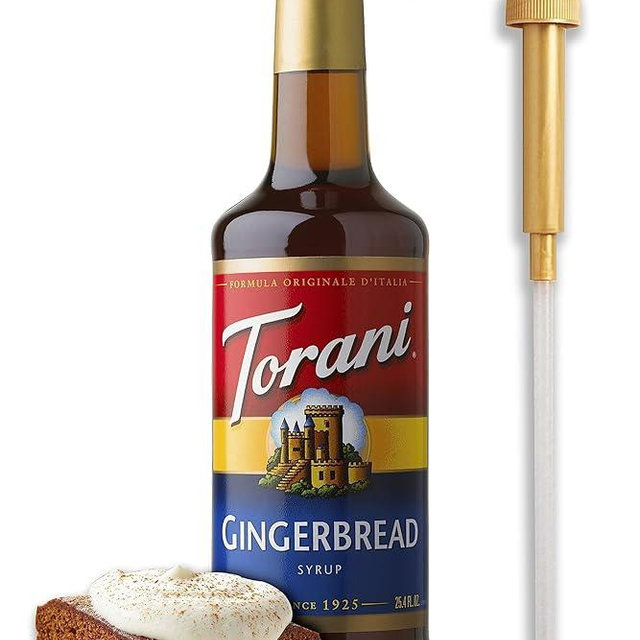 Gingerbread Syrup for Coffee 25.4 Ounces Coffee Flavoring for Drinks with Fresh Finest Coffee Syrup Pump
