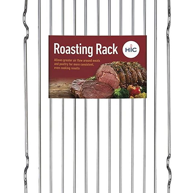 HIC Roasting Wire Roasting Baking Broiling Rack, 12-Inches x 7.5-Inches
