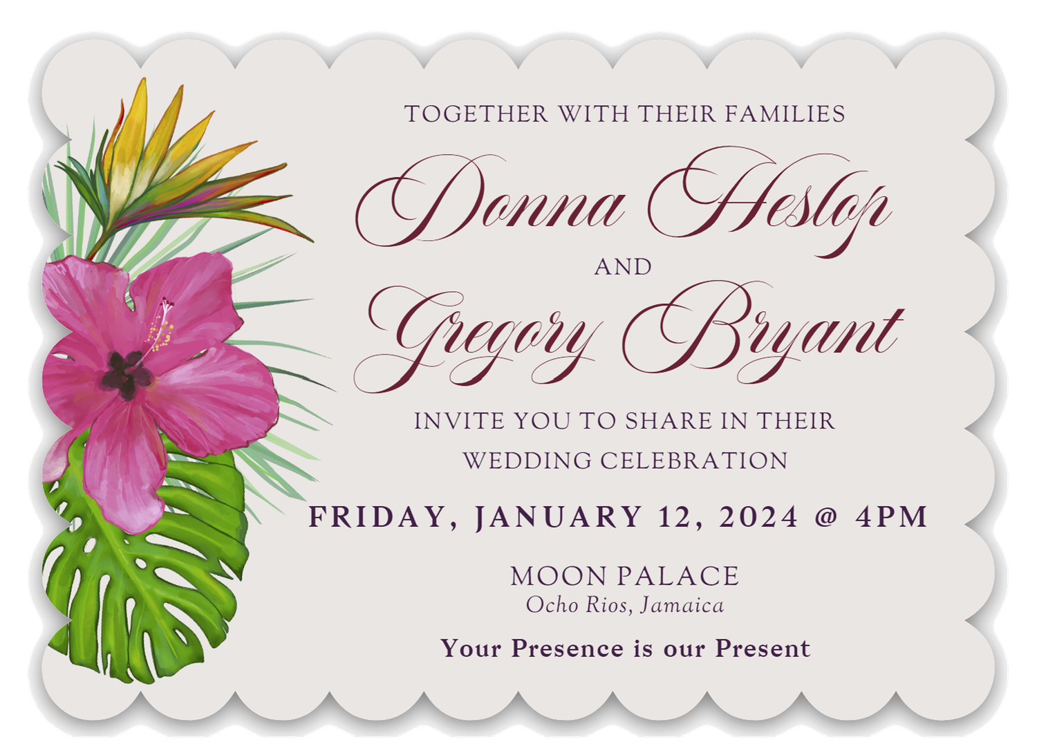 The Wedding Website of Donna Heslop and Gregory Bryant