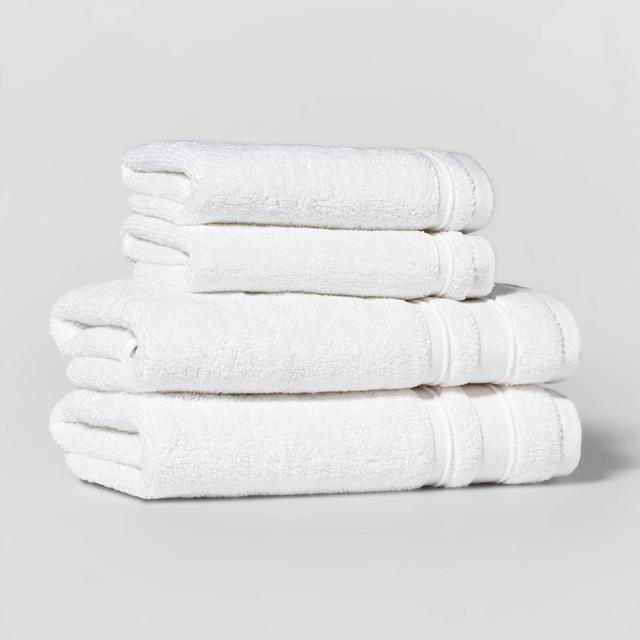 4pk Performance Hand Towel/Washcloth Set White - Threshold™