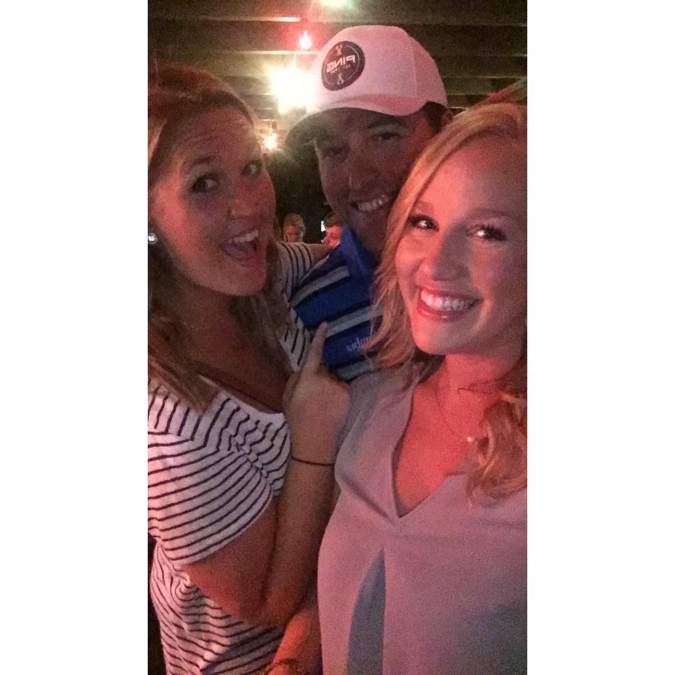 We actually met through one of our mutual friends, Jessica! We met back up with her a few weeks after our first date to hear a friend's band play!