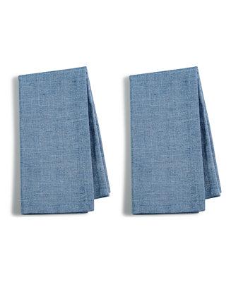 2-Pc. Navy Cotton Napkin Set, Created for Macy's