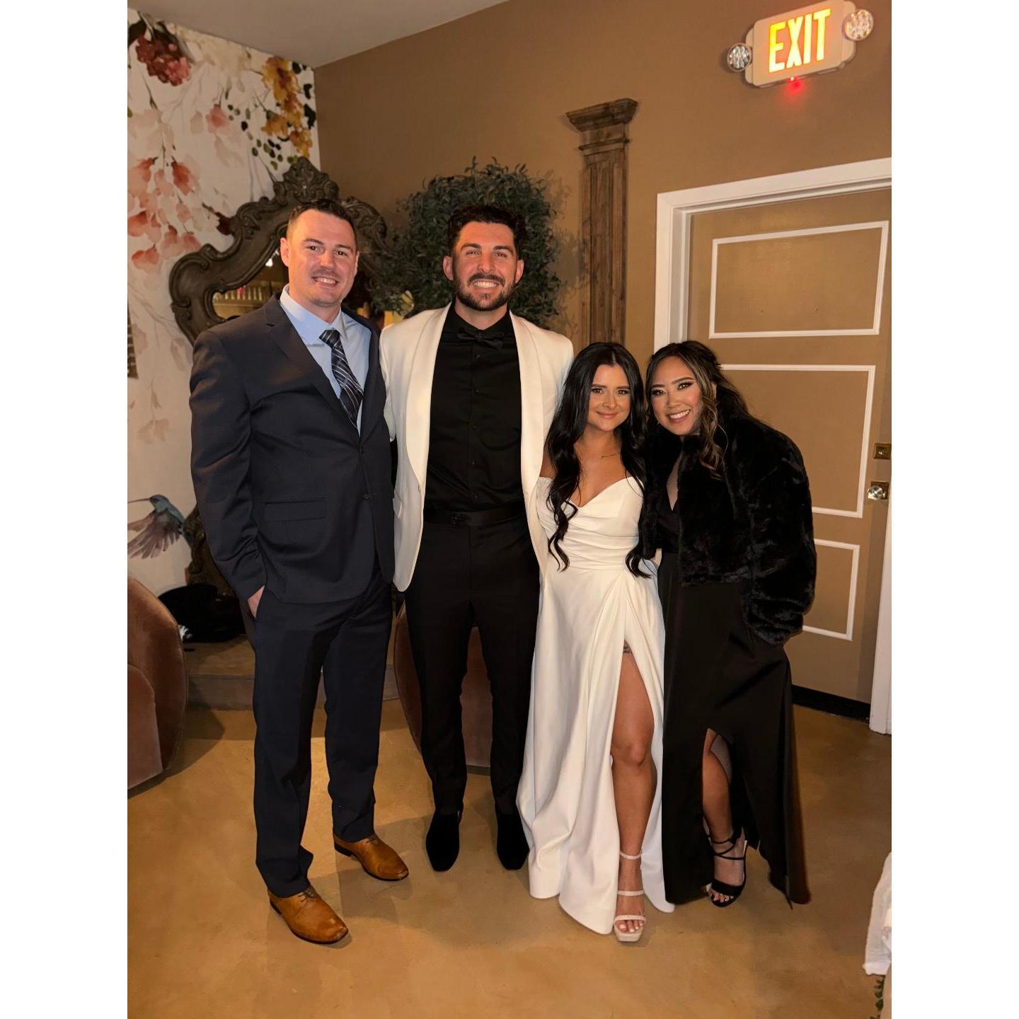 Ricky Alex Jasmine and Kayla at their wedding