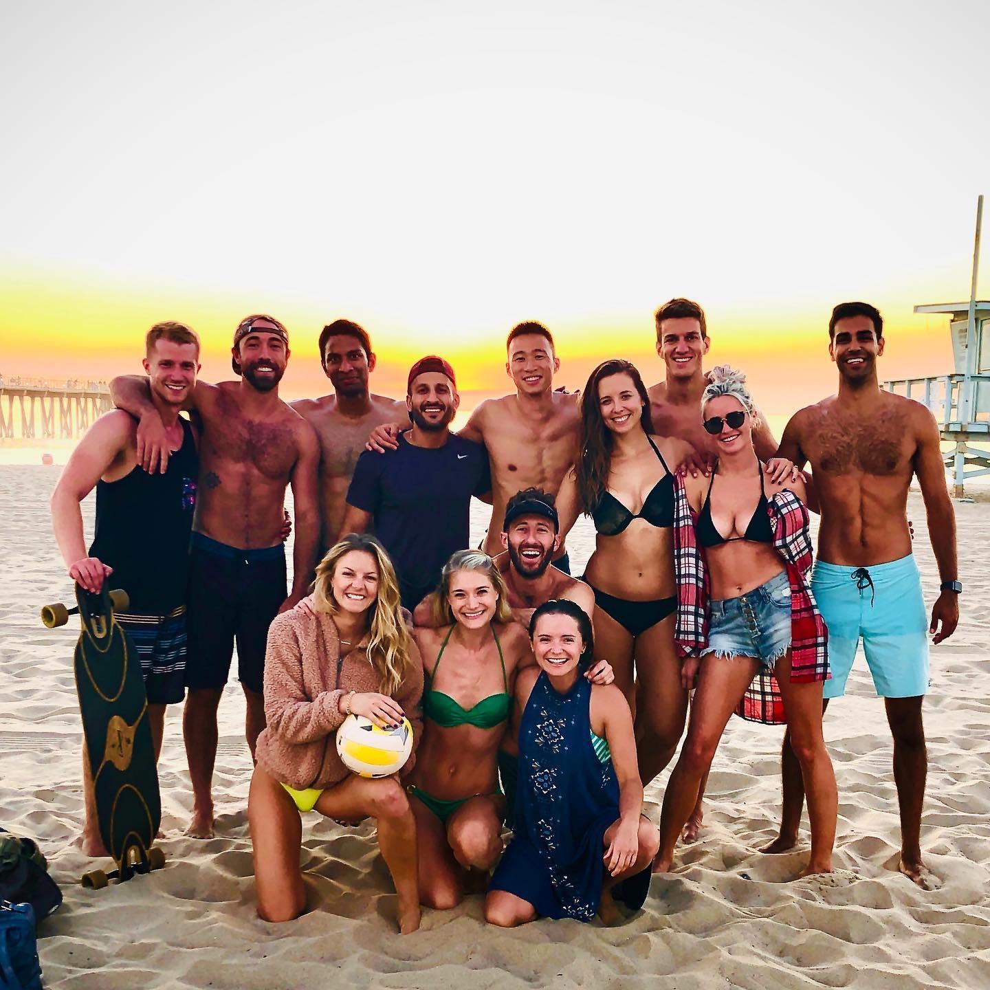 The first time we played beach volleyball together with our residency friends!