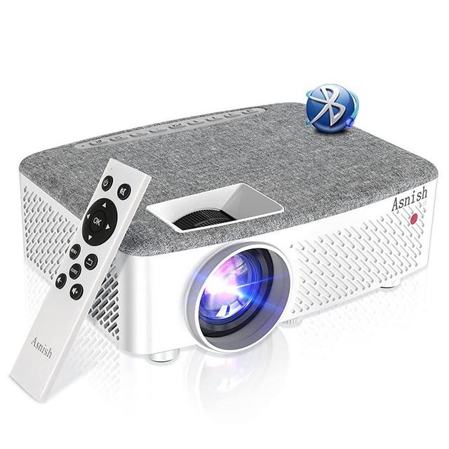 Movie Projector HD Outdoor Projector 1080P Supported Bluetooth 200" Display 200ANSI-7500Lumens Compatible with TV Stick,Video Games,Phone,USB,HDMI,VGA,AV,TF,AUX