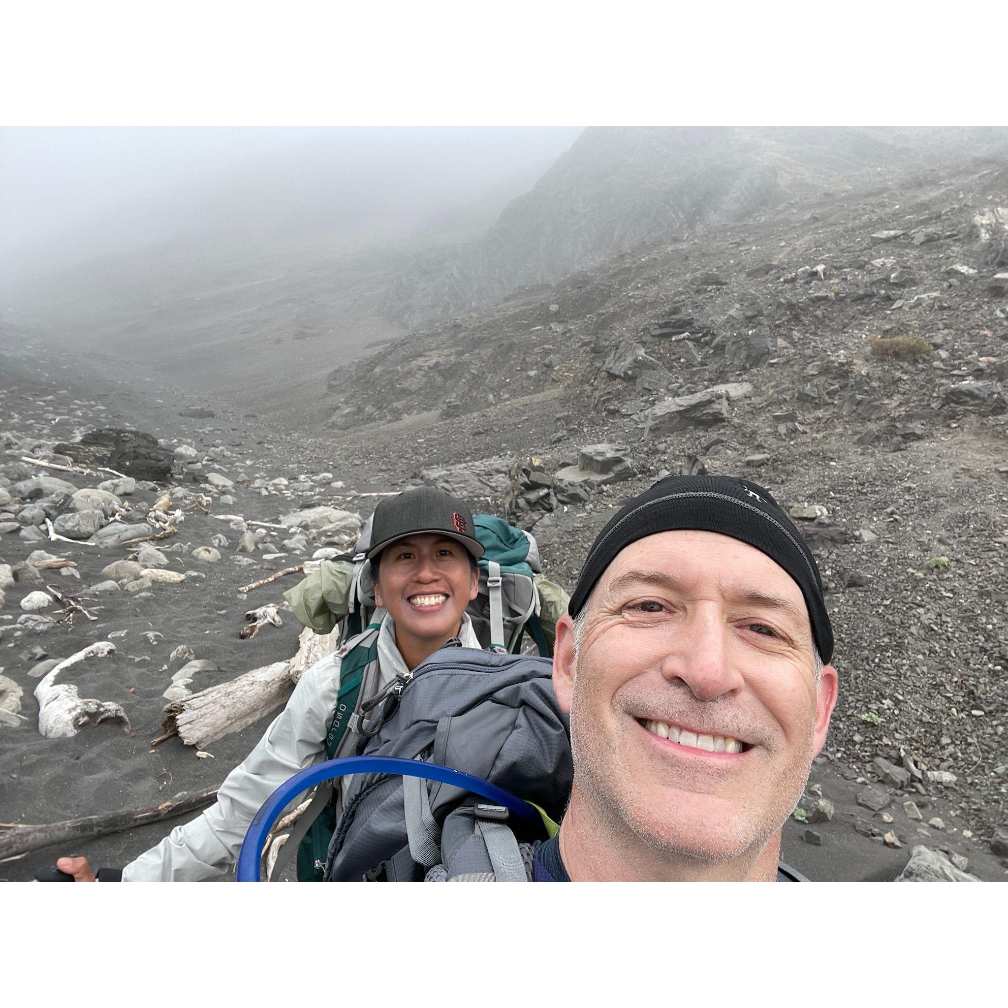 Lost Coast Trail with Steve & Yuri in the fog