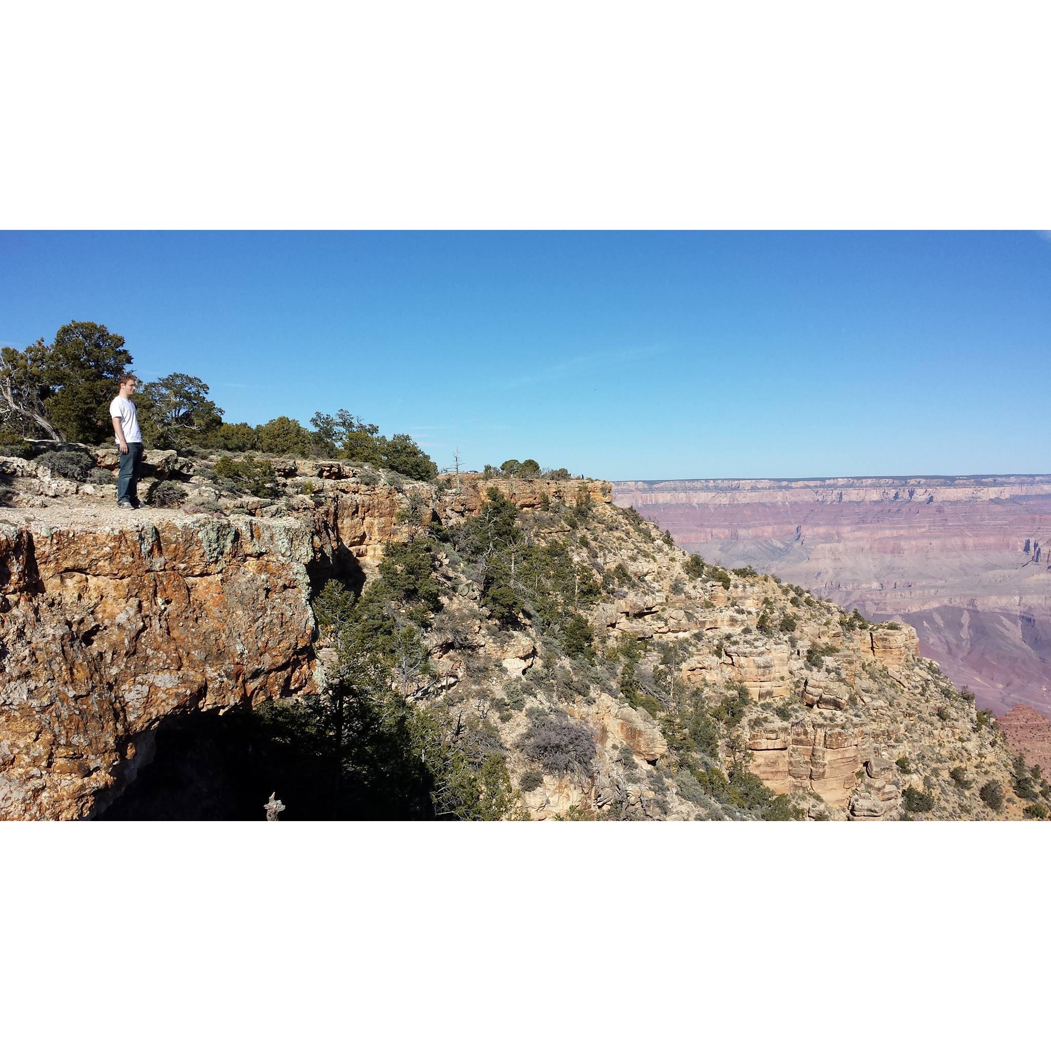 Evan at the Grand Canyon in 2014.