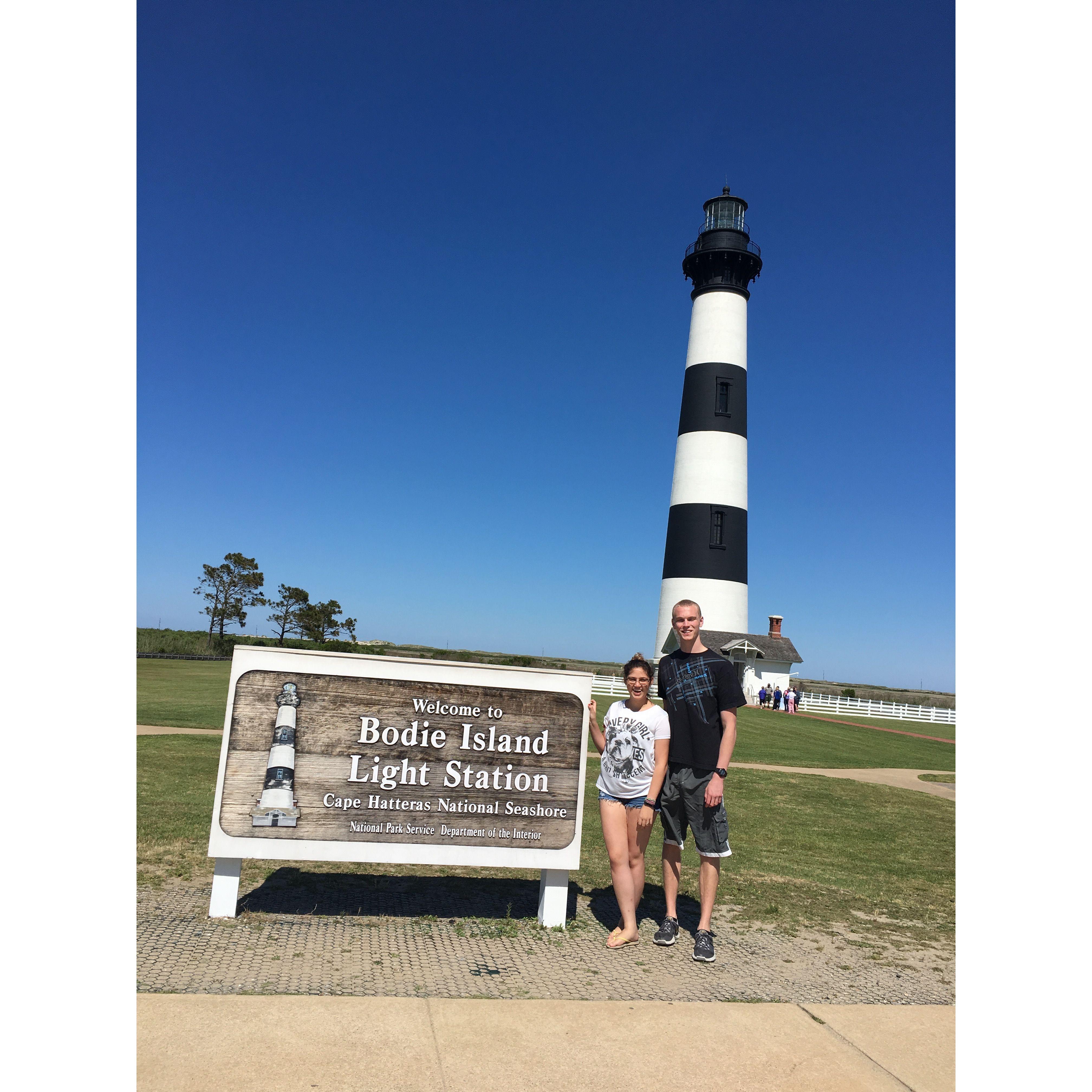 Ana's first visit to the Outer Banks: we visited the Bodie Island Lighthouse