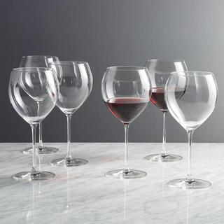 Black and White Collection Red Wine Glasses, Set of 6