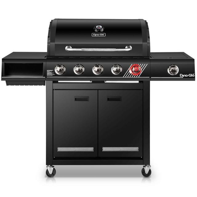 5-Burner Propane Gas Grill in Matte Black with SearPLUS Sear Burner and Side Burner