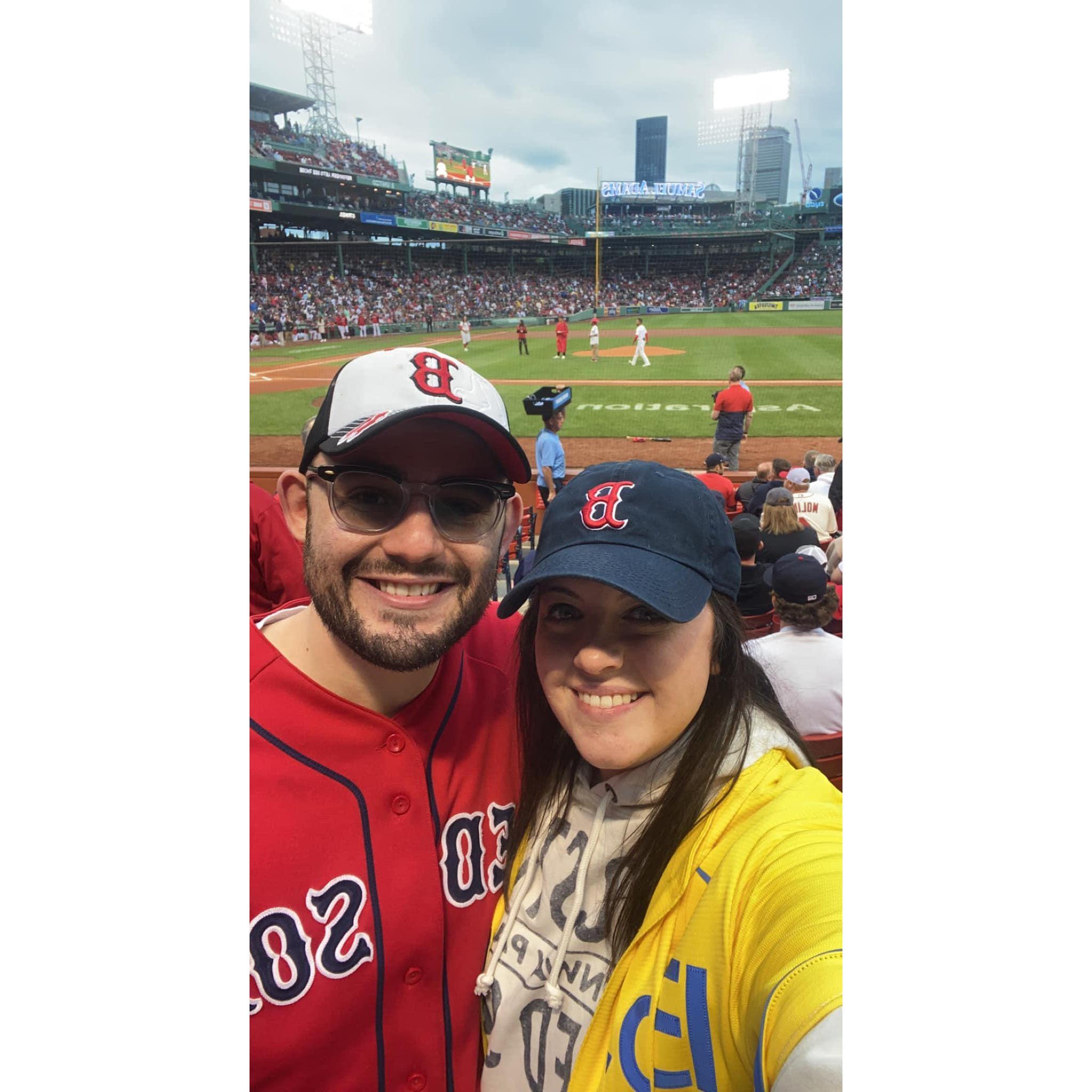 Our first Red Sox game.