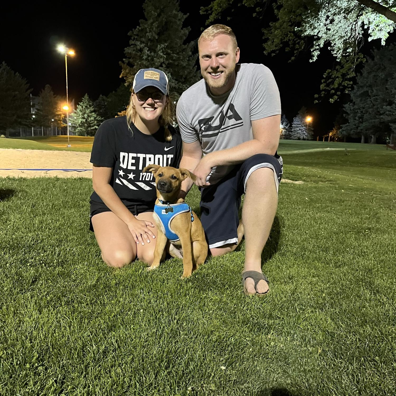First family picture with Luca! We adopted him in July on 2022.