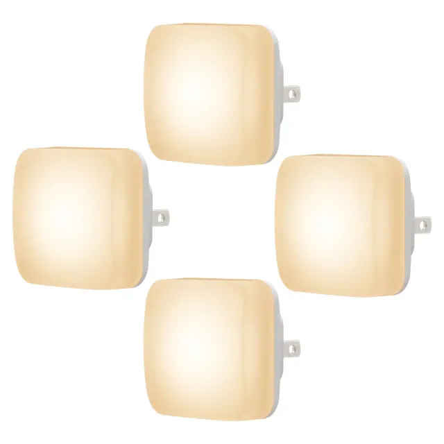 Energizer 4pk Square Glo Dot Light Sensing 3000K Nightlights White