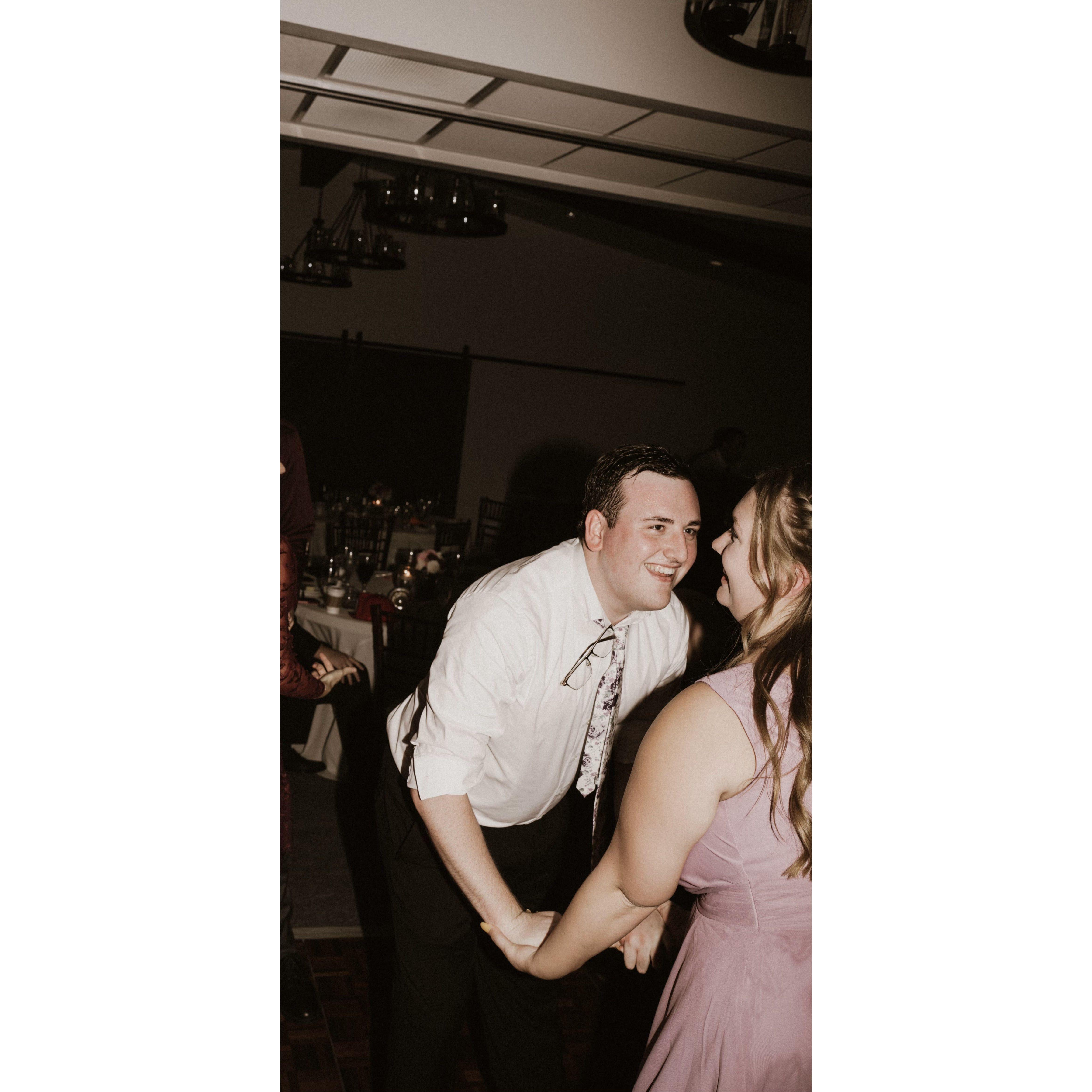 Dancing the night away at Jordyn's wedding! November 2023.