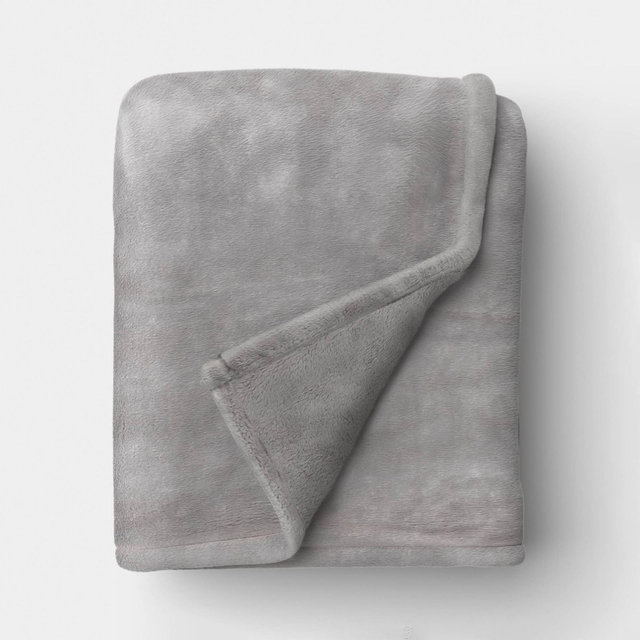 Oversized Primalush Throw Blanket Light Gray - Threshold™