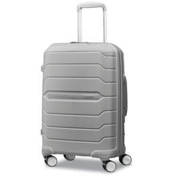 Samsonite Freeform Hardside Expandable with Double Spinner Wheels, Carry-On 21-Inch, Light Grey