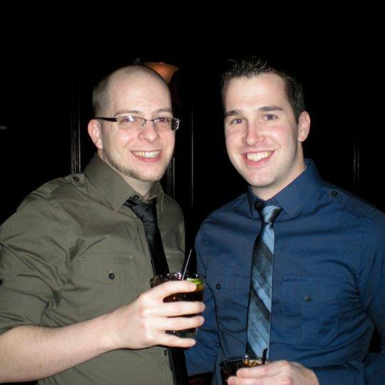 One of many New Years spent together, just before our midnight kiss